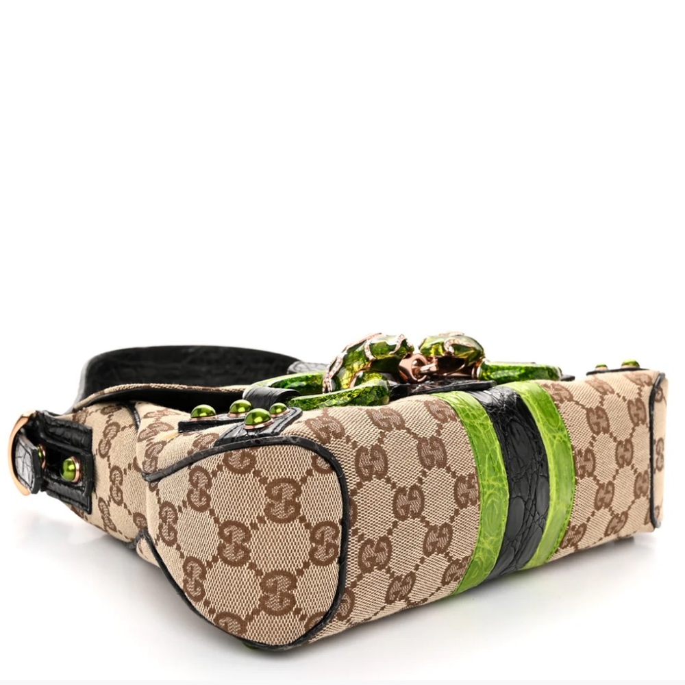 Gucci 2004 Tom Ford Dragon Monogram Crocodile Flap Bag - Picture 5 of 17